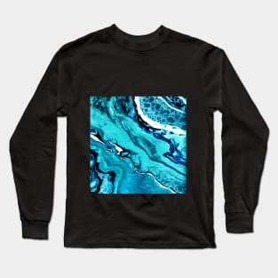 Turquoise Teal Blue - Art Long Sleeve T-Shirt